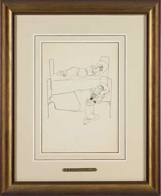 Дейнека Александр Александрович. Иллюстрация к роману Л. Гумилевского «Игра в любовь» для публикации в номерах «Смена» за 1928 г.